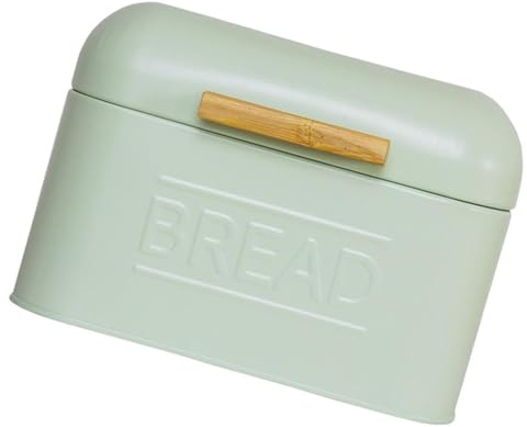 Qianly Bread Storage Box Snack Container, Rustic Food Storage Room Bread Box Bread Storage Container for Kitchen Counter Pantry, light Green