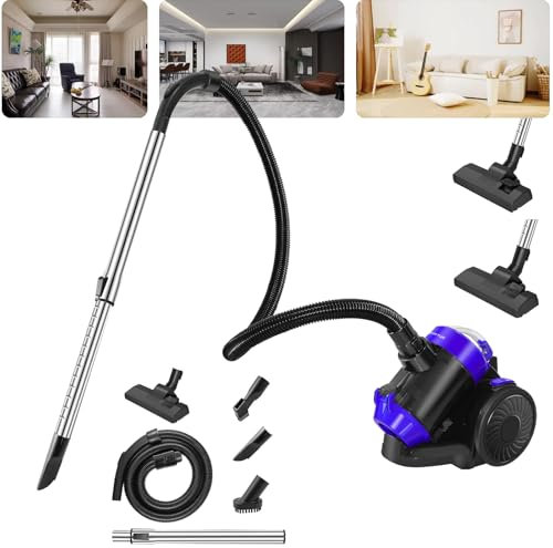 VickyHome Bagless Vacuum Cleaners, Cylinder Vacuums 1200W Powerful Electric Pet Hair Vacuum Cleaners Upright Vacuum Cleaners Lightweight Floor & Carpet Bagless Vacuums for Hard Floor & Carpet