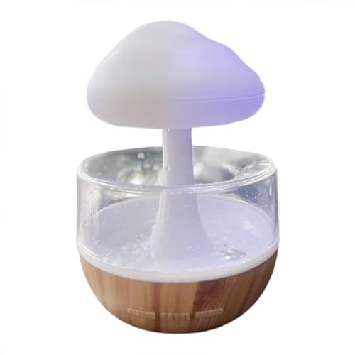 Rain Cloud Air Humidifier - Rain Clouds Humidifier With Light | 400 Ml Personal Mushroom Humidifiers | Hypid With White Noise For Living Room, Bedroom