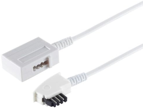 AC-Sat-Corner Verlängerungskabel TAE-F Stecker auf TAE-F Kupplung Weiss für FRITZ!Box 7590 AX 3 Meter