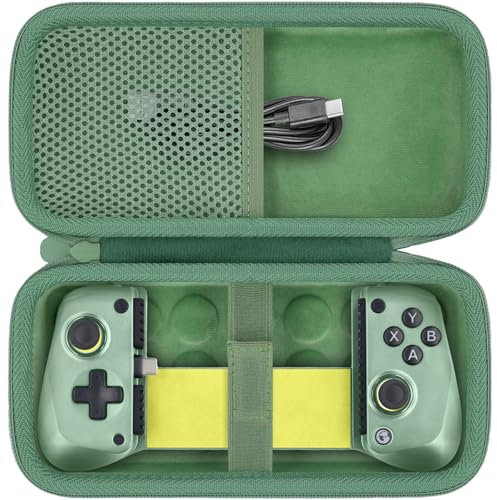 Aenllosi per custodia protettiva rigida da trasporto per controller di gioco mobile GameSir X5s/X5 Lite, verde, solo custodia