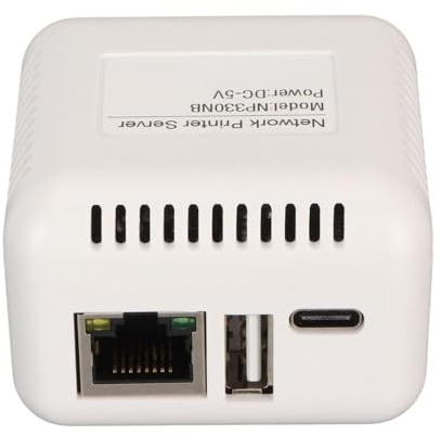 Generic Serveur d'imprimante Réseau, Fiche d'impression à Distance Mobile 100-240V et Lecture du Serveur 'Impression Informatique Efficace pour Office pour (Prise UE)