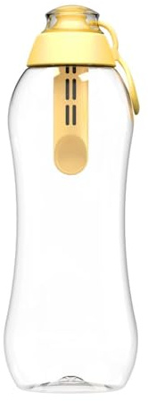 Dafi Gourde souple avec filtre 0,7 l Jaune, Bouteille filtrante avec filtre à charbon, Sans BPA, Réutilisable, Bouteille d'eau avec filtre à eau, Bouteille de sport avec eau filtrée, pour les voyages