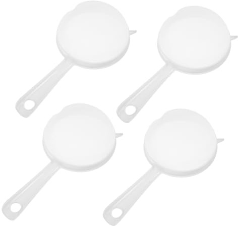 Cabilock 4pezzi Colino Maglia Fine in Plastica Setaccio Da Cucina Per Filtrare Succhi Latte Di Soia e Altri Liquidi Manico Facile Da Pulire e Riporre