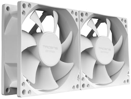 Tacens Anima AF8X2, Kit 2X Ventiladores 80mm, Funcionamiento Ultrasilencioso, Rodamientos FLUXUS, Flujo de Aire Optimizado, Estructura Reforzada Antivibraciones, Rendimiento Térmico Eficiente, Blanco