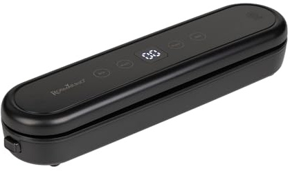 Rosmarino Vakuumierer Automatisch 3L/min, Vakuumiergerät für Trockene & Feuchte Lebensmittel, 25cm Schweißbreite, Touch-Bedienung, inkl. 10 Vakuumbeutel, Schwarz