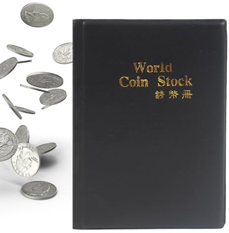 Álbum numismático Estuche Con 120 Bolsillos Para Monedas | Álbum Para Almacenamiento En Clase De Historia, Exhibición En Museos, Preservación Cultural, Cumpleaños, Navidad, Jubilación