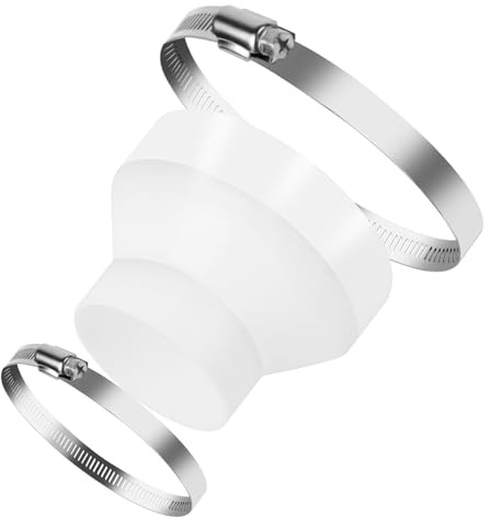 Riduttore da 150 mm a 100 mm, Riduzione Tubo Cappa da 150 a 100mm, Riduttore per Condotti Rotondi, Condotti di cappe aspiranti tubo cappa cucina ventilazione + 2 fascette stringitubo in acciaio Inox