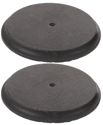 PENIKOKO Trash Can Stabilizer Weight Plate 2pcs round Anti-tip Weighted Base Blocks for Outdoor Garbage Bin Stability and Windproof Trash Bin Bottom Filler