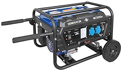 Mecafer 450032 – MC3200KT Groupe électrogène Essence SP, kit roues, régulation AVR, autonomie de 10h 3000W