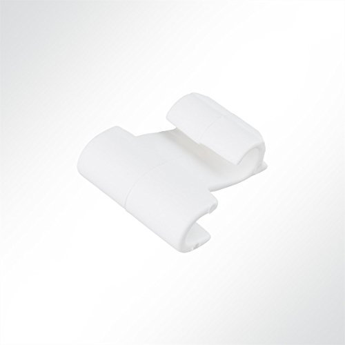 LYSEL® Kunststoff Doppelhaken verstärkt, (BxL) 37x41mm in Weiß (250 Stück)