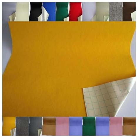 Fabrics-City gelb selbstklebender Filzstoff aus Wolle, Klebefilz, Selbstklebefilz, Stoff zum Kleben, für DIY, Basteln, Heimdekoration, Nähen, kreative Anwendungen, 2790