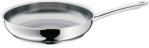 WMF Profi Bratpfanne Edelstahl 24 cm Induktion, Edelstahlpfanne unbeschichtet, Cromargan Edelstahl, backofenfest