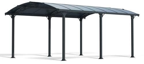 CANOPIA by Palram Pavillon wasserdicht Tucson 5000 Gartenpavillon stabil und Winterfest 3.6x5 m Alu Grau