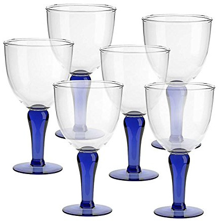 6 X Eisschale Dessertschale Eisbecher Glas Campania Blau 22,5 cm Gelato Vero