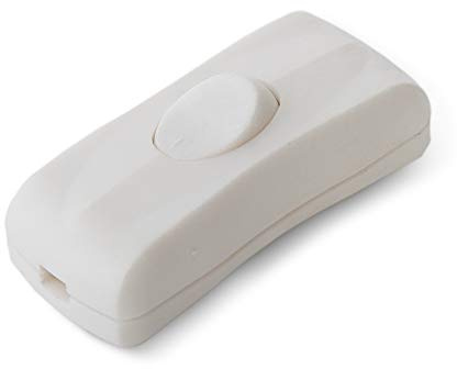 edi-tronic Schnurschalter weiß 2A 250V Schnurzwischenschalter Lampe Schalter Lampenschalter