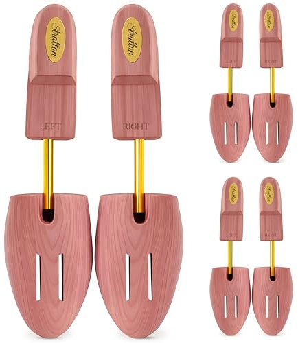 Stratton MEN'S CEDAR SHOE TREE 3-PACK (for 3 pairs of shoes) (Small, 3 Pairs, Full Toe)