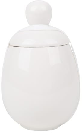 AggCoddler Eierkocher aus Porzellan und Silikon, einfaches Kochen von Eiern mit Belag und Mix-Ins, mikrowellen- und spülmaschinenfest, Dampfgaren, Pochieren, Eier kochen, gut in der Küche (Weiß -