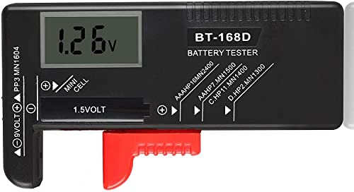 Digital Battery Tester Volt Checker for AA AAA C D 9V 1.5V Button Cell BT-168D LCD Display