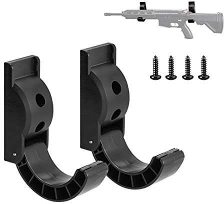Adoreal Waffenständer, Wandhalterung, zusammenklappbar, Waffenaufbewahrung für Wand, Gewehr und Schrotflinten, 2 Stück