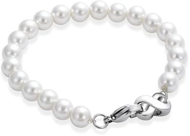 Minicremation Perlen-Urnen-Armband für Asche für Frauen, Unendlichkeits-Urnen-Armreif für geliebte Menschen, Andenken, Kremationsschmuck, Asche-Medaillon, kein Edelstein