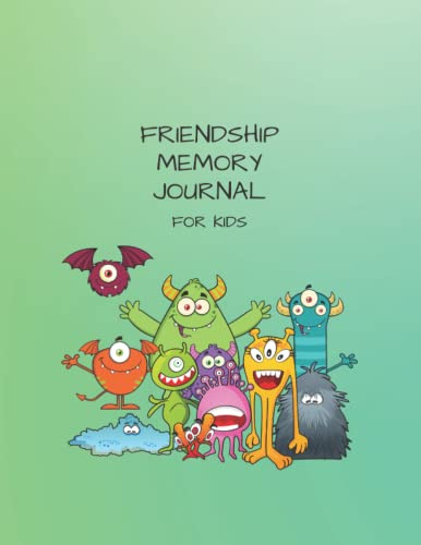 Friendship memory journal for kids: Questionnaire journal for children to share with their friends and classmates. Age 6 -10. Friendship memory book.