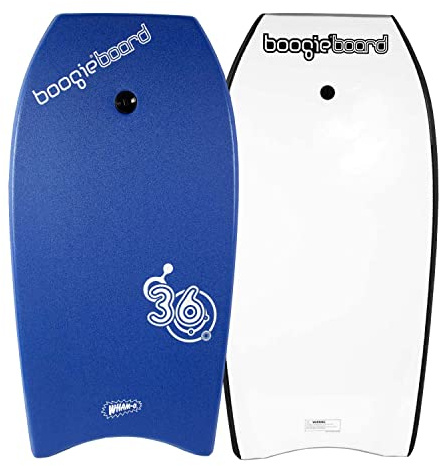 BoogieBoard 36” Bodyboard - Phuzion Core - XPE Deck - HDPE Bottom - Crescent Tail - Includes Wrist Leash(Blue)