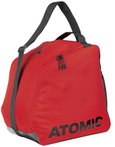 ATOMIC Boot Bag 2.0 in Rot - Robuste Skischuhtasche - Extra Zubehör-Fach - Junior Performance Shell für mehr Stabilität - Mit herausnehmbarer Skischuhplatte