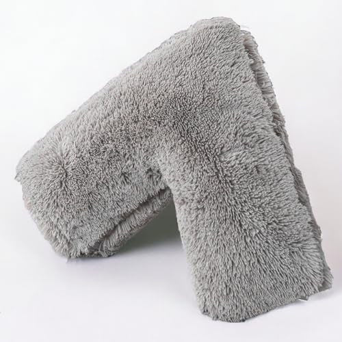 EDS Pregnancy Teddy Fleece V Pillow with Pillowcase Provide Support During Pregnancy Nursing and for Orthopedic Super Soft Comfortable V-shaped Pillows for Head, Neck and Back LH (GREY)