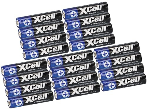 Xtreme - 20 batterie al litio AAA Micro FR03 L92, 5 confezioni da 4 pezzi
