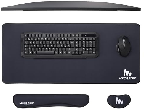 ACCESS POINT® PACK 3 Alfombrilla Escritorio 80x35 cm – Alfombrilla Gaming, Alfombrilla Ratón XXL, Protector Escritorio, Tapete Escritorio, Desk Mat, Alfombrilla XXL, Protector Mesa Escritorio