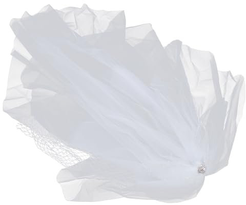 GALPADA Braut Kopfschmuck Weißer Tüllschleier Für Hochzeit Bachelorette Party Haarschmuck