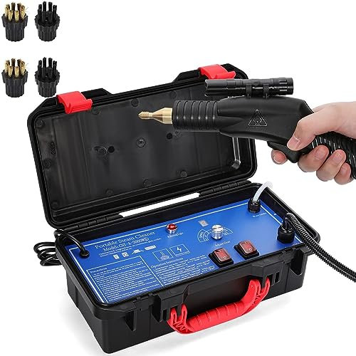 Limpiadores a vapor de alta resistencia para uso doméstico, vaporizador de alta presión para limpieza, limpiador a vapor portátil sin tanque para lechada, azulejos, cocina, grasa, detalles de automó