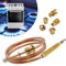 GIANTO Kit Termocoppia Lunghezza 600 mm, per Temperatura Gas, Forno, Cucina, Piano Cottura, Caldaia, Fornello, Riscaldamento, Bruciatori, Universale, 5 Dadi - Tensione Uscita 30 mv, diametro ⌀ 3 mm
