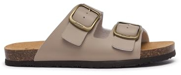 Scholl Jackie, Sandali Donna, 2 cinturini, Beige Scuro, 37 EU