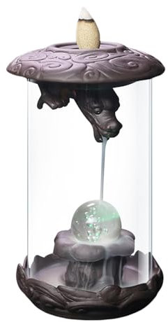 Räucherkegel-Brenner, Räucherkegel-Brenner, kreativer Wasserfall-Räucherstäbchenhalter, Räucherstäbchenhalter für Zuhause, Teehaus Räucherstäbchenbrenner, Drachen-Räucherkegelhalter für Zuhause und