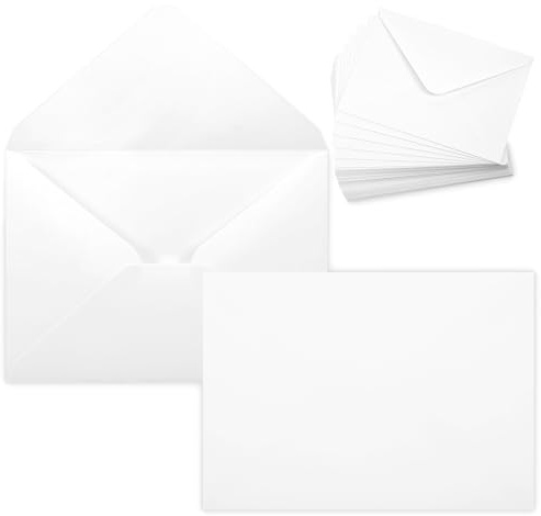 JIANTA 60x sobres B6, 120gsm sobres sin ventana, sobres blancos con solapa en punta 125 x 176 mm para cartas, invitaciones, tarjetas de boda, tarjetas de felicitación, postales