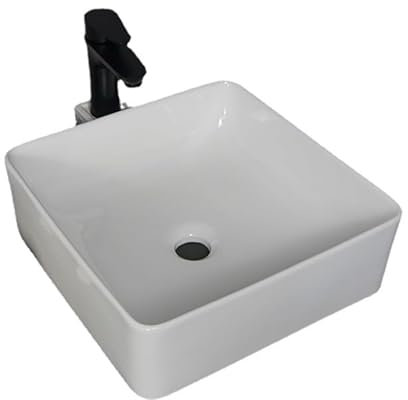 Lavandino da Bagno Lavabo da Bagno Lavabo da appoggio Moderno e Semplice for la casa Lavabo da appoggio Quadrato in Ceramica for Balcone Lavandino da Bagno da Appoggio