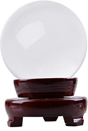 MUCKLILY Sfera di Cristallo da Sfera Solida per Feng Shui Meditazione Esposizione di Oggetti Decorativi Accessorio Fotografico