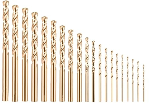 HAXIHA 20 pezzi Punte in Metallo HSS,0,5-2,4mm Set Punte da Trapano,Punte per Trapano in Acciaio Rapido Cobalto, Micro Punte per Legno,Metallo,Plastica,Alluminio Foratura su fai-da-te