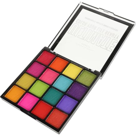 Paleta de Sombras de Ojos 16 Colores Perlados, Brillantes y Mate | Resistente al Agua, Acabado Compacto, para Maquillaje de Escenario y Uso Casa