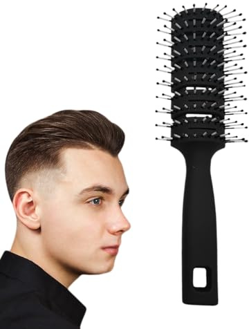 Cepillo Para Secar El Cabello Con Secador:, 8,07 X 2,95 Pulgadas | Peine Para Masaje De Nueve Que Promueve La Circulación Y El Brillo Del Cuero Cabelludo Sin Tirar De Los Mechones | Ideal