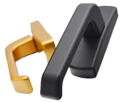 Fenstergriffe Abschliessbar Beschläge for Türen und Fenster aus Aluminiumlegierung, Fenstergriffe, nach innen öffnend wendbar, Gabel-, Bügelgriffschloss(Golden)
