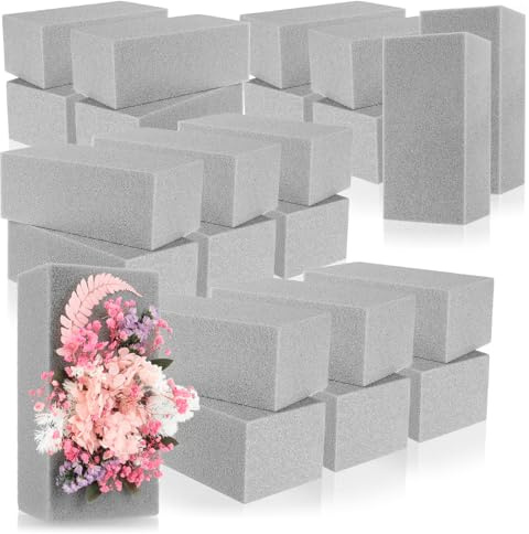 com-four® 24x Steckmasse für Blumengestecke, Steckschaum für Trockenblumen