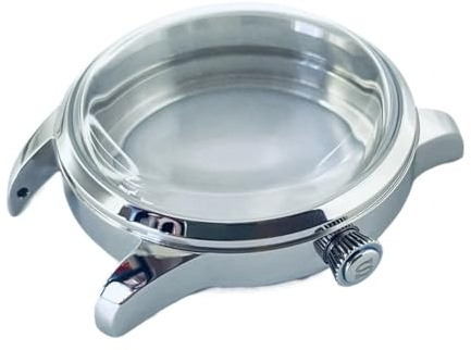 NLNKDTDPAK 33 mm passform for NH35 NH36 NH34 NH38 NH70 NH72 klockfodral Silver Cocktail Sterilt fodral välvt glas(Silver)
