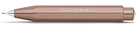 Kaweco AL Sport Portamine 0,7 mm HB I 12 g Portamine in alluminio di alta qualit?, portamine a pressione lucido 10,5 cm, matita a pressione ricaricabile, oro rosa