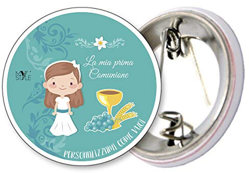 My Custom Style 5 spillette, tonde Latta Personalizzate Prima Comunione cresima