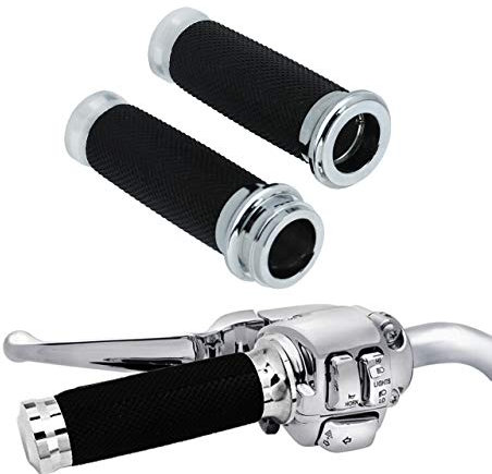 HDBUBALUS 2,5 cm elektronische Gasgriffe, für Harley Touring ab Baujahr 08, Chrom