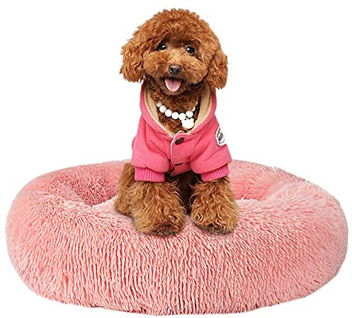 Cozywind Katzenbett Hundebett Flauschig Waschbar rund Katzenkissen Hundekissen Plüsch Haustierbett Donut Hundekorb Katzenkorb für Katzen und kleine mittelgroßen Hunde