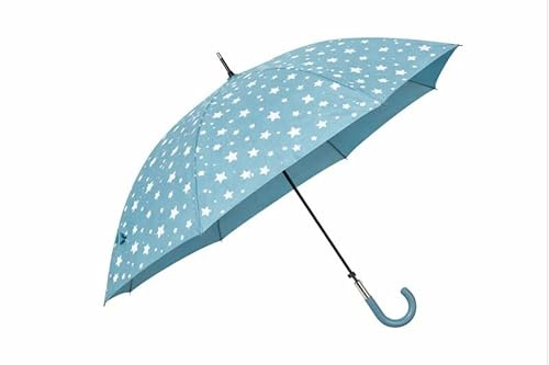 Goods4good Regenschirm mit Farbwechsel, mit Regen, Sternen, Herzen, Schmetterlingen, Punkten, robust, winddicht, 120 cm Durchmesser, hellgrün, Largo